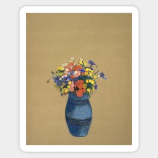 Vase of Flowers by Odilon Redon Sticker